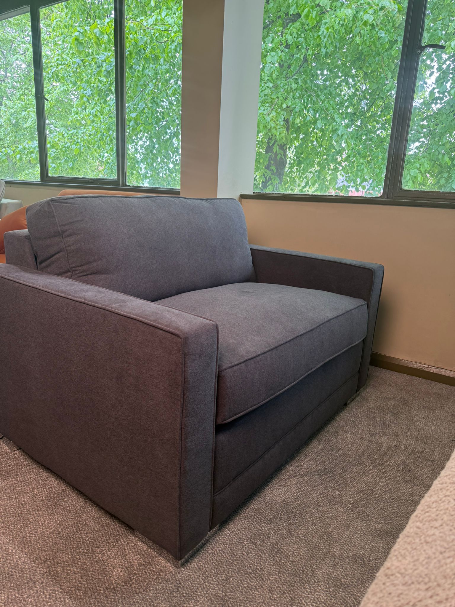 Clearance Emma Love Seat Dark Grey Sedac Epona Roll Out Action Sofa Bed - Image 3